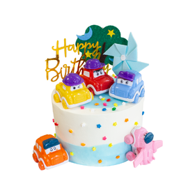 【汽车派对】儿童生日蛋糕，水果夹心（请提前6--8小时下单，18:00后下单最快第二天15:30后可到店取货，具体时间看门店而定。）