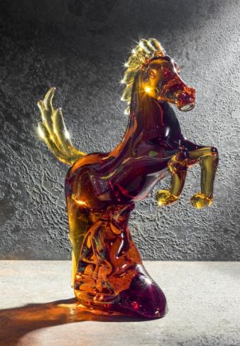 意大利进口杜西水晶摆件手工制作 福气满满金福袋/天鹅/海豚之恋水晶摆件 商品图9