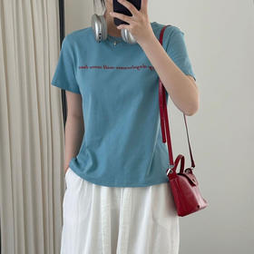 （小眠专属）“瓦尔登湖”蓝T恤  | 显白显瘦、优雅气质，夏日常备款，百搭时髦【72小时发货，周末顺延】