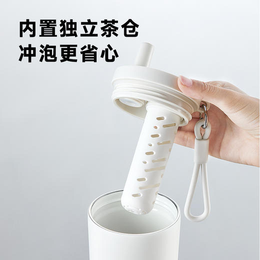 UKA 幻银保温杯大容量吸管杯保温保冷水杯陶瓷覆层内胆高颜值杯 商品图2