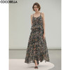 COCOBELLA度假风假两件碎花吊带裙夏女人味大摆连衣裙FR3226 商品缩略图0