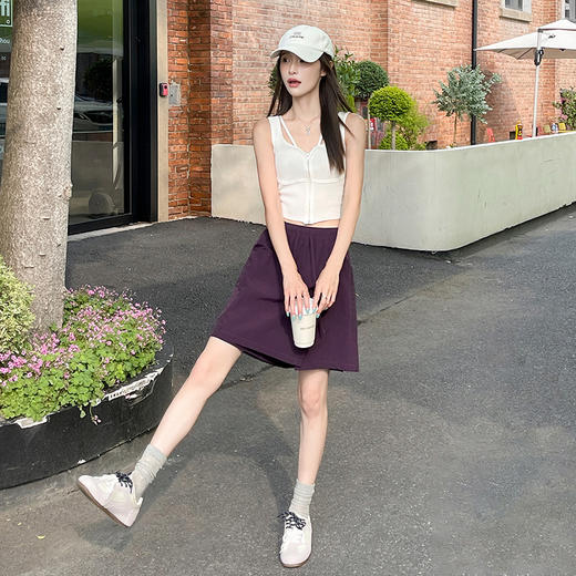 热卖！藏肉 显高！亿绘 山系开叉五分工装裙裤 休闲百搭 KC002 5色可选 商品图7