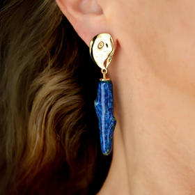 北京仓｜House of Fou-Lake Twig-湖中枝条 大海色 吊坠 耳环［土耳其设计师］