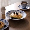 日本进口美浓烧日式青花唐草釉下彩家用复古圆形平盘餐盘饭碗钵子美浓烧青花唐草5入套装 商品缩略图3