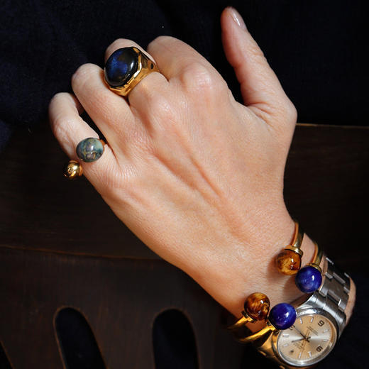 北京仓｜House of Fou-Bon Bon-琥珀色 开口 手镯［土耳其设计师］ 商品图2