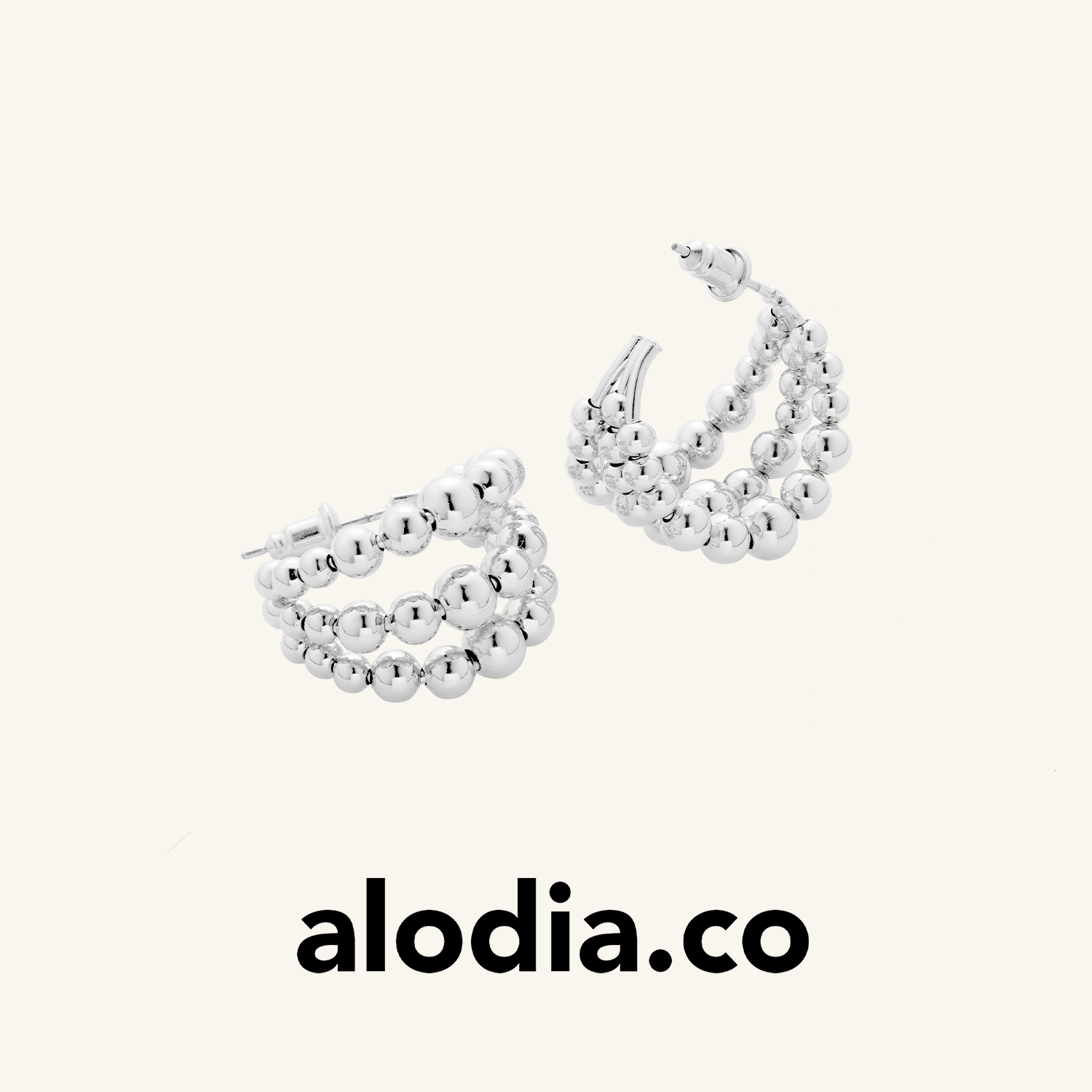 【明星同款】alodia.co 品牌直发 玄珠月影hoop耳圈耳环 设计感精致小众耳饰925银针