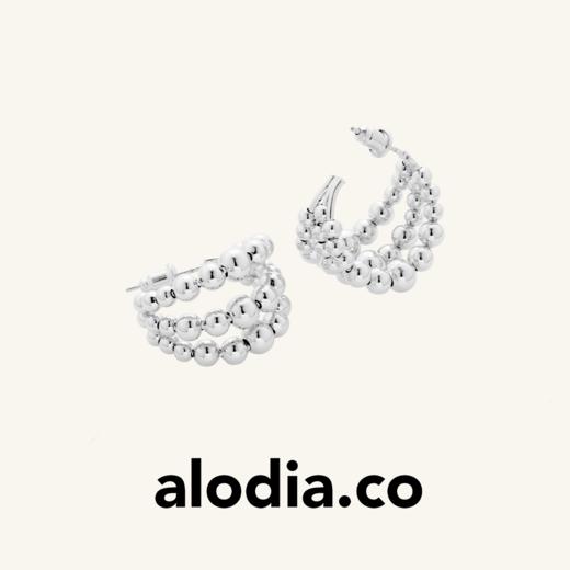 【明星同款】alodia.co 品牌直发 玄珠月影hoop耳圈耳环 设计感精致小众耳饰925银针 商品图0