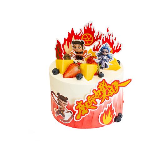 【哪吒闹海】儿童生日蛋糕，水果夹心（请提前6--8小时下单，18:00后下单最快第二天15:30后可到店取货，具体时间看门店而定。） 商品图0