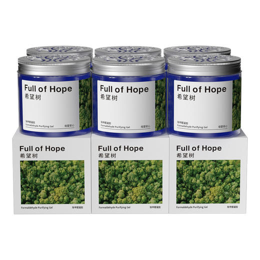 【热门】希望树除甲醛凝胶小蓝罐200g*6个装 新房家用去甲醛喷雾衣柜去异味强力净化 商品图2