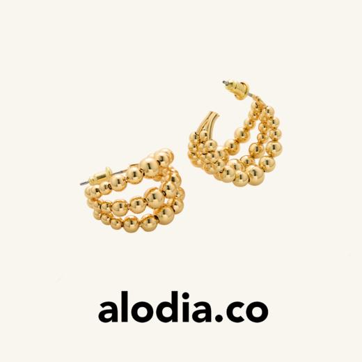 【明星同款】alodia.co 品牌直发 玄珠月影hoop耳圈耳环 设计感精致小众耳饰925银针 商品图1