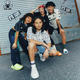 KELME卡尔美满印潮流短袖T恤男女夏季足球运动休闲时尚圆领上衣