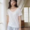 KEMU壳木天丝亚麻鹅蛋领T恤｜降温散热，自由随性不易皱 商品缩略图4