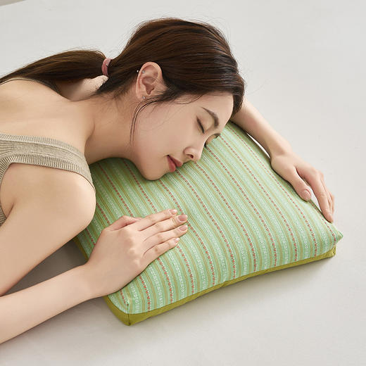 【品牌直发】加倍生活 3D条纹双拼枕荞麦枕 养生枕头枕芯 舒适颈椎 甄选大凉山荞麦壳 商品图2