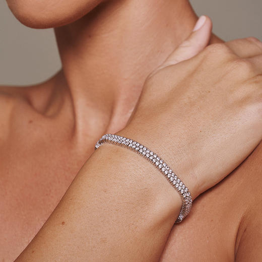 北京仓｜Lili Claspe-Rosaline-银色 锆石 手链［美国设计师］ 商品图0