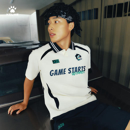 KELME卡尔美短袖POLO衫男女2025夏季运动透气足球潮流时尚翻领T恤 商品图4