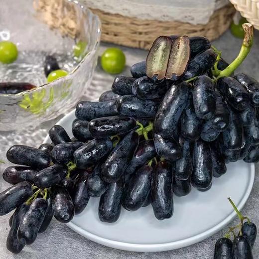 【蓝宝石•金手指黑提】EMS空运 脆爽可口 脆甜无核 无籽蓝宝石 美人指葡萄 黑加仑水果 3种规格任选 商品图11