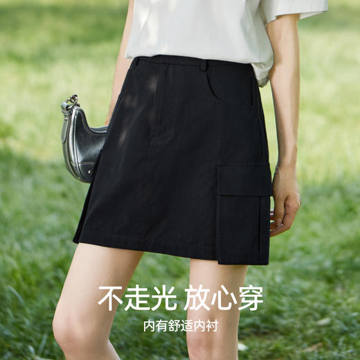 【亏本售！复古工装裙】逸阳高腰显瘦美式复古工装纯棉四分短裙1167 商品图5