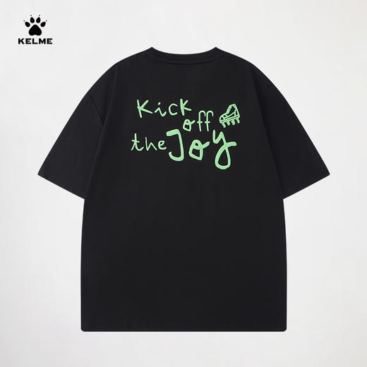 KELME卡尔美短袖T恤男女2025夏季足球时尚运动休闲印花圆领上衣 商品图5