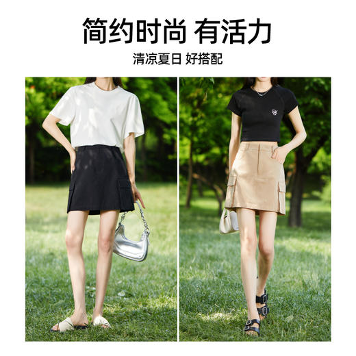 【亏本售！复古工装裙】逸阳高腰显瘦美式复古工装纯棉四分短裙1167 商品图4