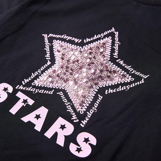 笛莎Deesha 童装女童T恤2025秋新款女童圆领长袖拼接T恤 商品图3