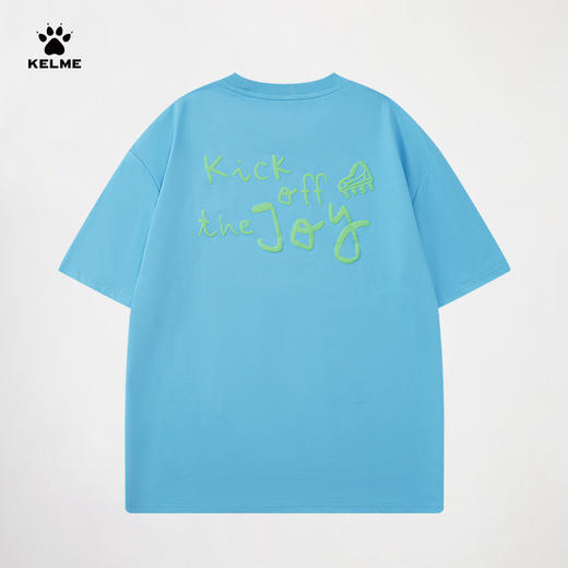 KELME卡尔美短袖T恤男女2025夏季足球时尚运动休闲印花圆领上衣 商品图6