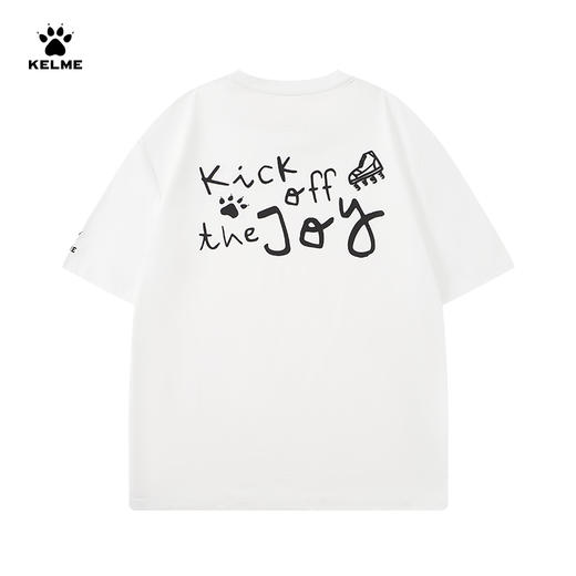 KELME卡尔美短袖T恤男女2025夏季足球运动休闲时尚印花薄款上衣 商品图3