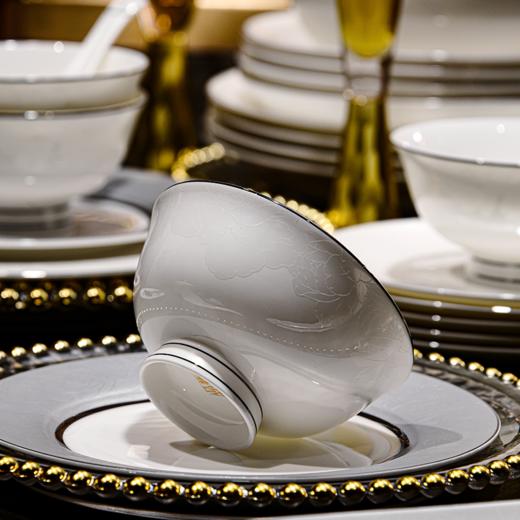 品物攸宜国色锦艳10人用48头骨质瓷餐具 商品图2