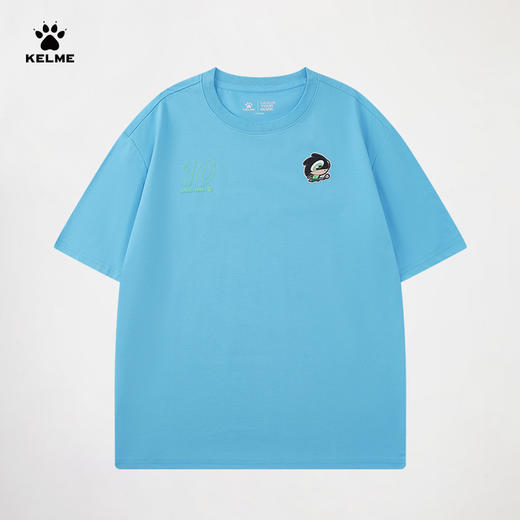 KELME卡尔美短袖T恤男女2025夏季足球时尚运动休闲印花圆领上衣 商品图7