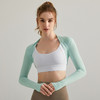【运动必备】【高弹速干，修腰显瘦】新款女瑜伽坎肩长袖紧身凉感防晒短款外搭披肩罩衫100% 商品缩略图5