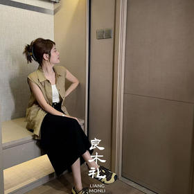 【特价不退不换】良木礼工装半裙（992651）