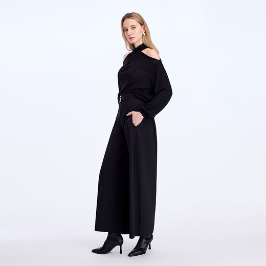 EITIE黑色通勤休闲西装裤8305014 商品图1