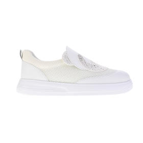 sheme国宝小白系列牛皮透气网布拼接熊猫水晶点缀可爱青少年板鞋可定制