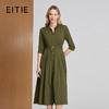 EITIE小立领金属腰带收腰显瘦25秋季新款连衣裙8307008 商品缩略图0