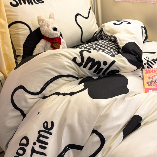 自然醒卡通花卉简约学生床套件40支全棉斜纹三件套ins宿舍床单床笠四件套JY 商品图9