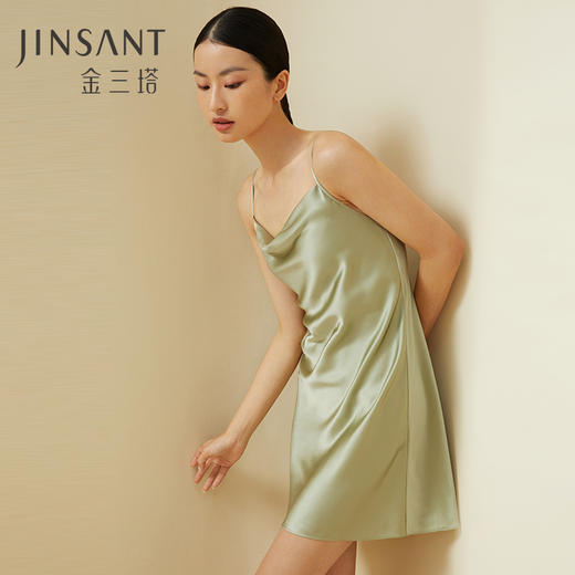 可外穿内搭的精致真丝吊带裙 | 金三塔重磅桑蚕丝真丝 V领吊带长裙&荡领吊带短裙 2种领型 6色可选 商品图5