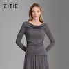 EITIE慵懒休闲气质褶皱长袖小上衣8313016 商品缩略图1