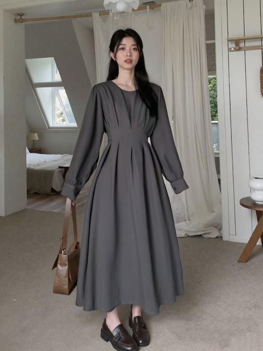 【诗铭洛可】XCA438长款连衣裙系腰带秋冬显瘦 商品图2