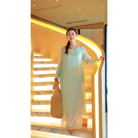 【抖音专属】【陌上花系列】连衣裙长款（24707347-天缥）