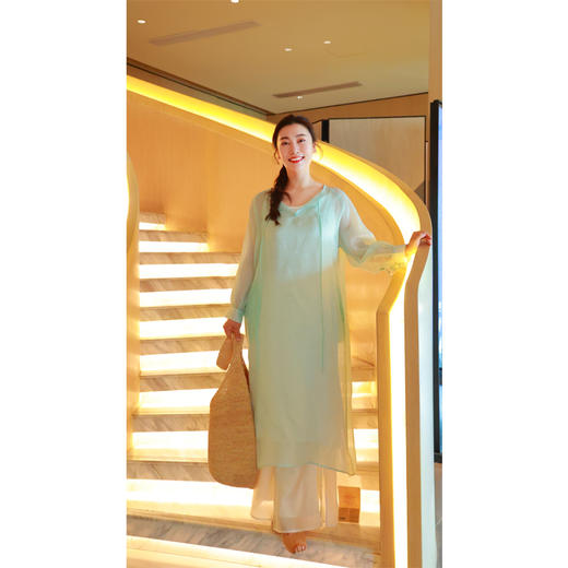 【抖音专属】【陌上花系列】连衣裙长款（24707347-天缥） 商品图0