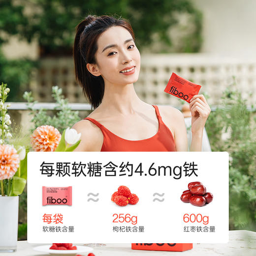 【每颗4.6mg铁】fiboo富铁软糖（莓果味/荔枝味） 商品图3