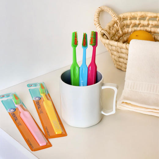 【超值12支装】URYAU 40°可弯折趣彩牙刷 软毛多巴胺设计 防滑手柄 12支*1盒 商品图8