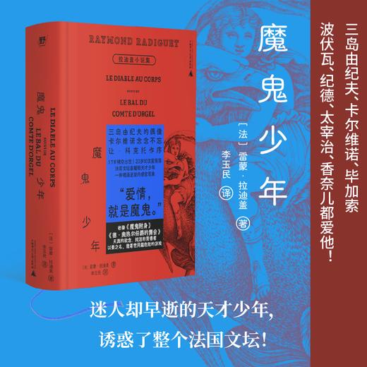 魔鬼少年：拉迪盖小说集|三岛由纪夫、卡尔维诺、毕加索、波伏瓦、纪德为之倾倒。 17岁横空出世，20岁殒落，100年后作品亮相2024年巴黎奥运会开幕式，成为法兰西禁忌爱情的代名词！ 商品图0