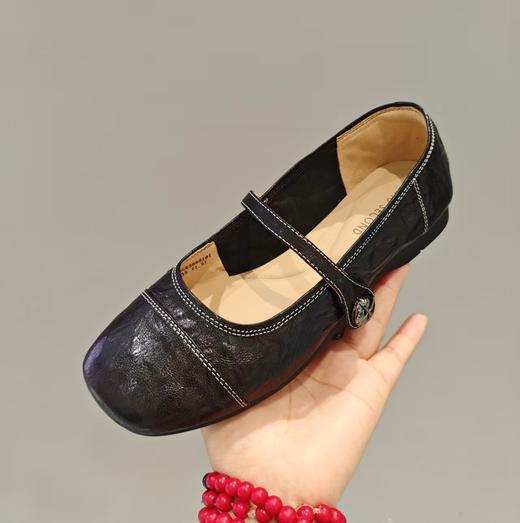【秋季新款】西村名物2025年秋季新款小方头舒软平底浅口单鞋玛丽珍鞋X25CE30681 商品图3