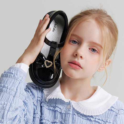 笛莎Deesha 女童童鞋2025秋新款低帮皮鞋 商品图1