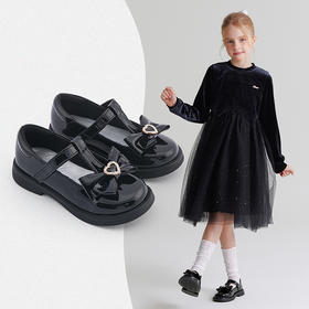 笛莎Deesha 女童童鞋2025秋新款低帮皮鞋