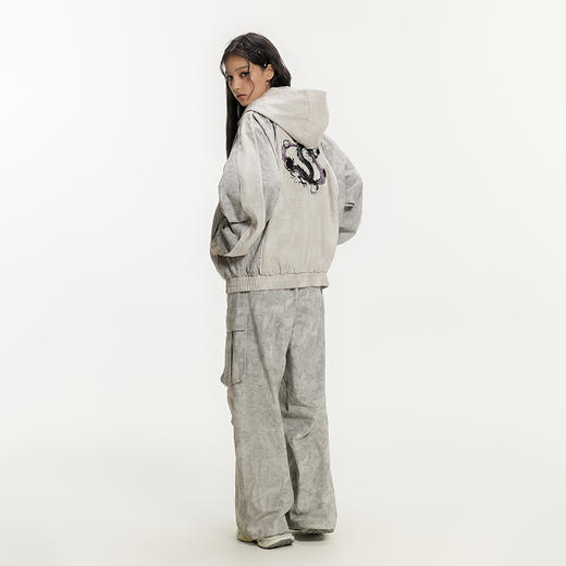 YKYB黄子韬同款套装2025龙图腾万针刺绣宽松休闲高街工装潮流战袍情侣套装礼盒装Y53NTZ888 商品图7