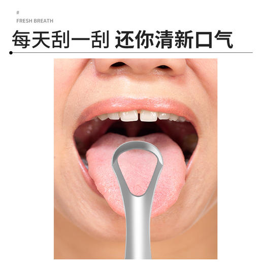 U型不锈钢刮舌器清洁舌头 舌苔器口腔清洁工县口腔舌苔清洁板/个 商品图1