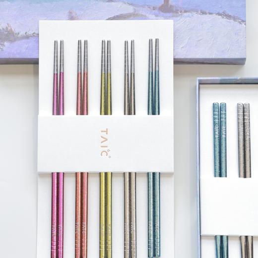 TAIC太可钛筷子户外家用防滑金属纯钛筷健康轻便纯钛餐具纯钛筷套装（10双装） 商品图4