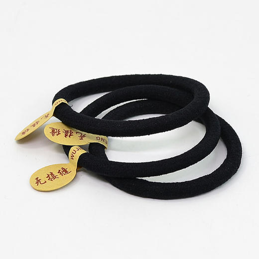 韩国加粗发圈黑色橡皮筋扎头发头绳女高弹力无接缝发绳发饰 1个 商品图2