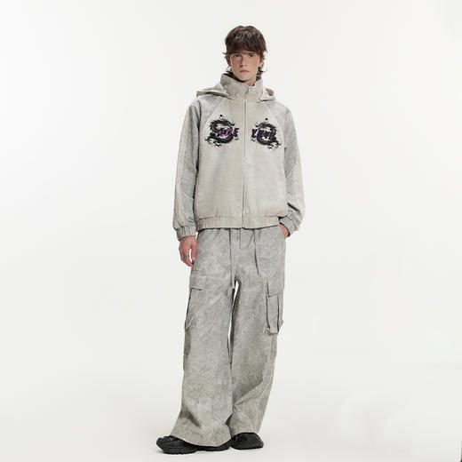 YKYB黄子韬同款套装2025龙图腾万针刺绣宽松休闲高街工装潮流战袍情侣套装礼盒装Y53NTZ888 商品图4